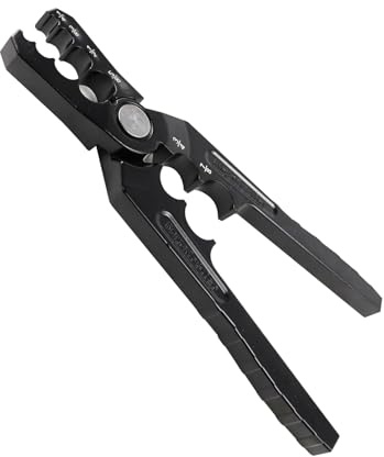 Pince arrondie pour tubes en cuivre – Dispositif de sertissage de tuyaux, fixateur de lignes de réfrigérant | Outil de tuyau en métal réglable à 5 trous, remodelage de tubes en cuivre et aluminium