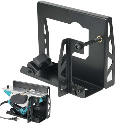 Cepilladora de banco para carpintería, soporte de soporte giratorio para cepilladora eléctrica, soporte de montaje de cepilladora, estante de montaje de acero resistente para cepilladoras de banco