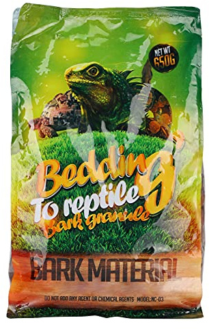 Yctze 650g Wood Log Bark Chips Substrate for Reptiles, Ideal Bedding for Tortoises, Lizards, Snakes in Dry or Wet Environments (Small particles)