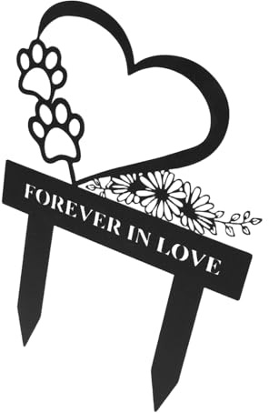 Sosoport Plaque Commémorative Métal pour Chien Piquet De Jardin Commémoratif Stèle Funéraire pour Animal Panneau Décoratif pour Cimetière Marqueur Extérieur