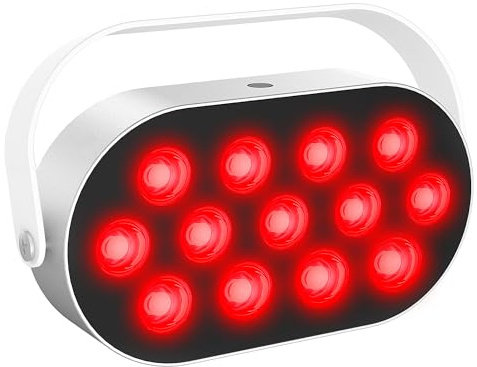 STASUN Terapia de luz roja de doble chip, panel de lámpara infrarroja recargable de 13 LED, dispositivo portátil de infrarrojo cercano de 660 y 850 nm con USB para cara, cuerpo, piel, sueño (Mini13)
