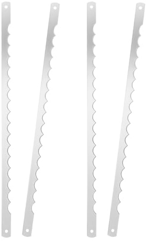 TOYANDONA Lame Seghettate per Pane 4 Pezzi, Coltelli per Taglierina Torte Riutilizzabili, Utensili per Tagliare Pizza e Pane Seghettato, Accessori Cucina per Uso Domestico e Professionale