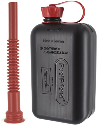 FuelFriend®-BIG max. 2,0 litri + Tubo di beccuccio flessibile - tanica con approvazione ONU - perfetta per moto, auto e altro