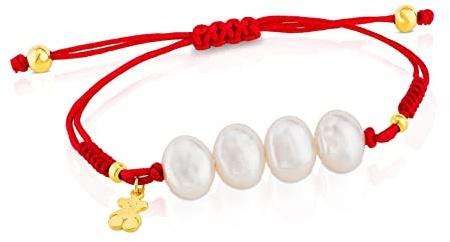 TOUS Pulsera con baño de oro 18 kt sobre plata y perlas cultivadas TOUS Nudos
