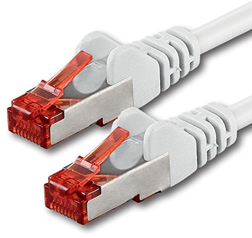 1aTTack.de 1x 50m - Câble patch câble réseau Cat 6 Cat6 RJ45 SFTP - blanc