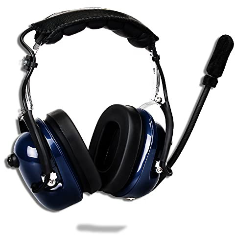 Retevis Casque Aviation Écouteur Casque Réduction de Bruit VOX Oreillette Compatible avec Talkie Walkie RT24 RT27 RT619 BAOFENG BF-888S UV-5R Kenwood HYT TYT WOUXUN (Bleu,1 Pcs)