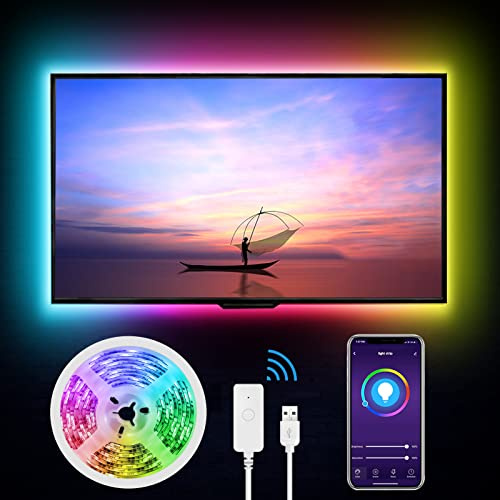 GHome Smart LED-Streifen, LED-Lichter für Zimmer, funktioniert mit Alexa/Google Home, App-Steuerung 280 cm, 16 Millionen Farben, Drücken Sie auf den Rhythmus der Musikfrequenz, geeignet für TV und
