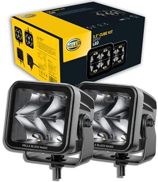 HELLA LED Zusatzscheinwerfer Black Magic Cube Set 3,2 Zoll 3000 echte | 1FA 358 176-821, Hella Black Magic