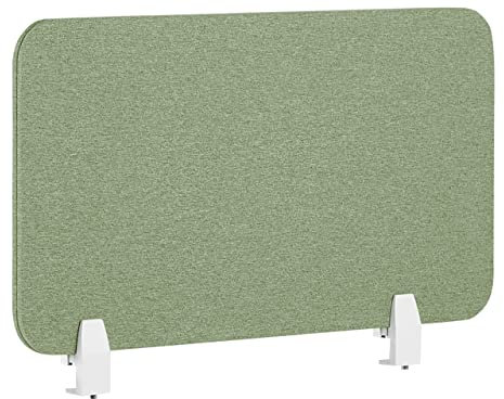 Beliani Pannello Divisorio Fonoassorbente per scrivania in PET verde 80 x 40 cm