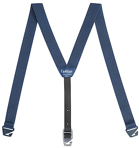 HIKERS - Upfitter Hidden Suspenders for Men Under Clothes - 3 Point Belt Loop Navy/Black 51in - 2X