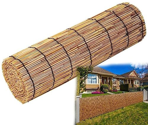 Balkon Schilfzaun NatüRlicher Gartenzaunteiler Schilfrohrmatte Sichtschutzmatte aus Schilfrohr Schilfzaunrollen for Den Hinterhof for Hinterhof, Terrasse, Schilfgitter Im Garten ( Size : 175x1005CM(5.