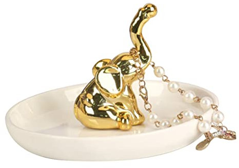 Cabilock 2pièces Plateau à Bijoux Éléphant Vide-bijoux Éléphant Plateau De Rangement Pour Bijoux Vide-bijoux Pour Femmes