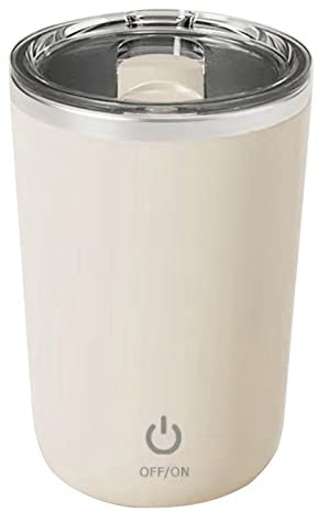 Tazza da caffè con Agitazione, Tazza da caffè con Agitazione Automatica Tazza da caffè con Agitazione Automatica Bicchiere da caffè con Agitazione Magnetica 350 Ml per Uso in (Beige)