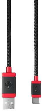 CHERRY USB CABLE 1.5, Geflochtenes USB-C auf USB-A Kabel, Schwarz