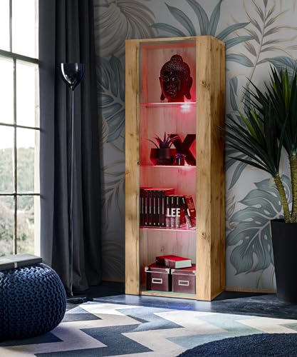 Komodee Vitrine Tivoli A2 Wotan/Wotan 55x159x35 cm