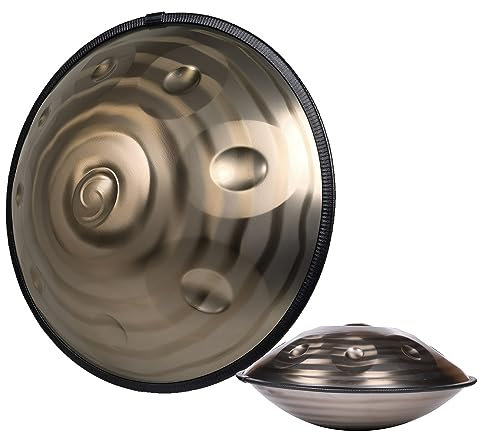 IkErna Handpan -Drum -Instrument In D -Moll, 9/10/12 Notizen 56 cm Stahlhandtrommel Populär Handpan Drum Professionaloproduktion/10 Notes/440Hz