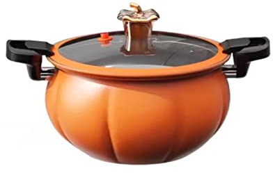 Pentola Per Zuppe Casseruola Antiaderente Pentole E Padelle Forni Olandesi Pentola di Grande Capacità Casseruola con Tenuta Eccellente Rivestimento in Pietra Medica Silicone Antiscottatura(arancia)