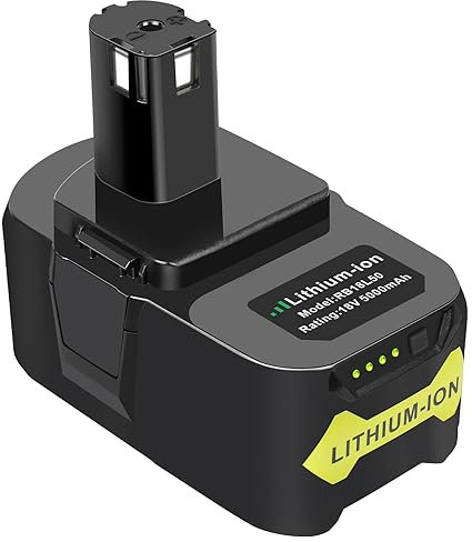5,0Ah Ersatzakku für Ryobi 18V P108 Akku, ASUNCELL Li-ion Batterie Ryobi ONE RB18L50 RB18L40 RB18L25 BPL-1815 BPL-1820G BPL18151 BPL1820 P104 P105 P107 mit LED-Anzeige
