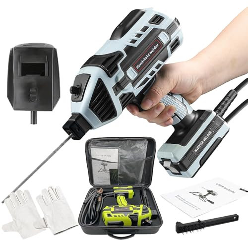 Fablestoryem Máquina Soldadora de Arco Portátil, Máquina de Soldadura Manual de Pie IGBT, Adecuado para Soldador de Varilla de 2,5 mm/0,1 Pulgadas, Kit de Máquina Soldadora de 120 Amperios,Gray 220V