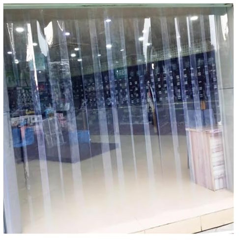 Cortina De PVC Transparente, Tira De Repuesto De Vinilo Plástico, Cortina Lisa, Impermeable, Contraventanas Antihuracanes, Puerta Adecuada para Supermercados, Tiendas Y Familias (1,3 Mm, 1,5 X 2,2