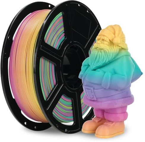Flashforge HS PLA Filament 1,75 mm, 1 kg/2,2 lbs – Hochgeschwindigkeits-PLA für 3D-Drucker (HS PLA Rainbow Candy)