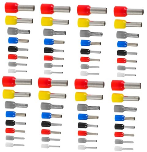 VILLFUL 1200pcs 4 Gauge Wire Ferrules Copper Insulated Tube Wire Crimp Connectors Round Terminal Electric Cable Terminals for Car Amplifier Power Wiring