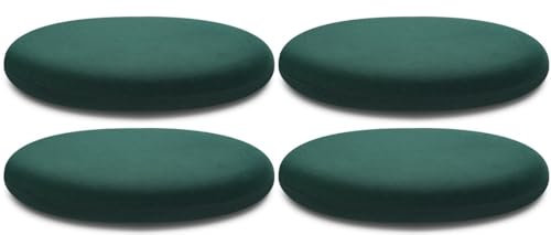 Rundes Memory-Foam-Kissen-Set für Küche, Esszimmerstühle, abnehmbarer Bezug, rutschfestes Hockerkissen für Bürostühle und Bistrostühle (Grün, 45 cm)