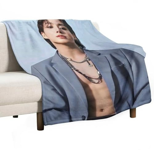 Generico Coperta Coperta da Spiaggia Coperta da Picnic Coperta Leggera Coperta da Letto Jungkook Coperta Comoda E Calda per Yoga Coperta Universale (1 2XL)