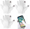 3 Paar Feuchtigkeitsspendende Handschuhe mit Touchscreen,Weiße Baumwolle Feuchtigkeitsspendende Handschuhe,Baumwollhandschuhe Neurodermitis,Neurodermitis Handschuhe,für Reparieren Trockene