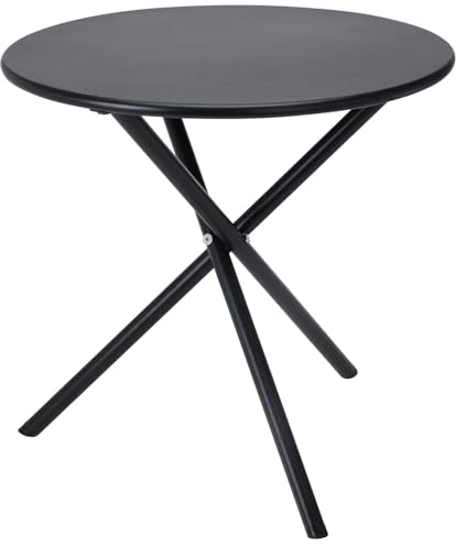 matrasa Outdoor Beistelltisch TRIVIK - Ø: 48 cm H: 48 cm Schwarz - Scandi Gartentisch Dekotisch