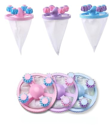 Pet Hair Remover for Washing Machine - 4 PCS Reusable Lint Catcher, Floating Mesh Filter for Laundry, Effective Dog & Cat Fur Remover for Clothes