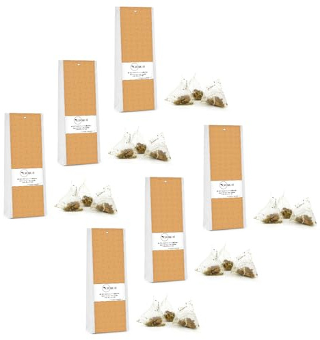Novecento Tè® | Infuso Arancia e Mandarino - 6 x 15 Infusori Piramide | Tisana Arancia Mandarino | Miscela Fruttata Agrumi, Mela, Fragoline Bosco in Filtri