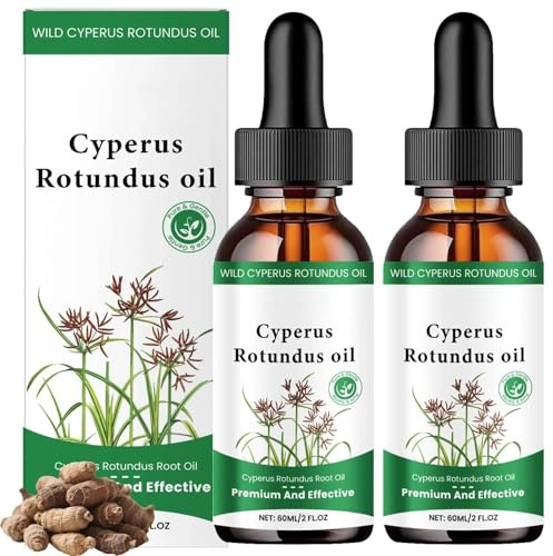 2pcs Cyprus Oil for Hair Removal,Organic Cyperus Rotundus Oil for Reducing Body Hair Growth, Natural Grass Body Removal Care Serum,Moisturizing & Soothing