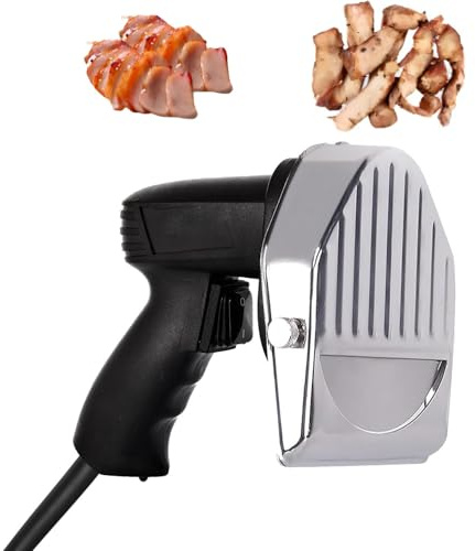 UORDBY Wireless/Wired Portable Kebab Knives,Electric Kebab Meat,0-8MM Thinnest Sliced Meat Cutter for Shawarma 80W Doner Shaver 2800RPM With 2 Blades,For Cutting Kebab Lamb Turkey Wiretype