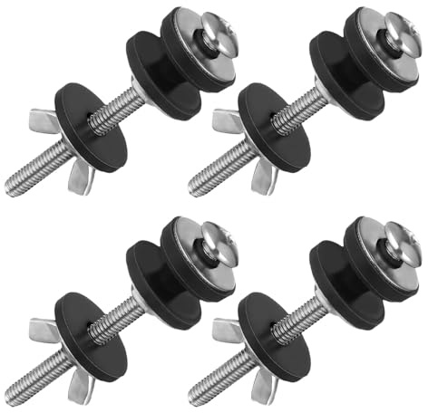 Gadpiparty Set 4 Bulloni in Acciaio Inox M6 per Serbatoio Wc Viti di Fissaggio Sigillanti per Sedile Water Accessori per Riparazioni Rapide e Tenuta Stagna del Bagno