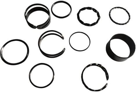 Ring For Women Pumk Cool Anillos Vintage Simple Black Cross Chain Joint Ring Sets Women Accessories Jewelry Gifts Party
