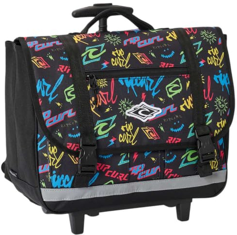 Rip Curl Cartable à roulettes garçon 38cm imprimé surf multicolore - Polyester recyclé - Sac trolley scolaire CP CE1 CE2