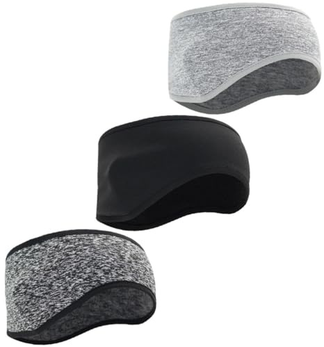 DIYEAH 3pcs Winter Sports Headbands for Cycling and Outdoor Exercise, Warm Ear Protector Headbands with Fleece and Polyester, Easy to Clean, Good Air Permeability, Comfortable