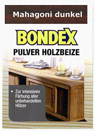 Bondex Holzbeize Pulverbeize Beutelbeize Beize auf Wasserbasis für Möbel 5er Pack (mahagoni dunkel)