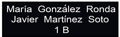 Placas para buzón - Chapa buzón personalizada - Etiquetas buzon - Placas para buzón de metal aluminio negro y gris