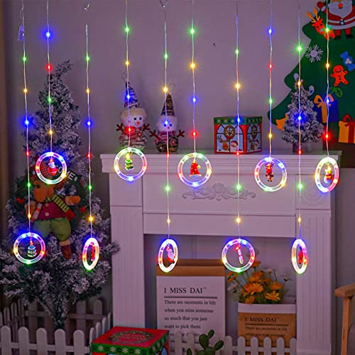 10 Stück Weihnachtsbeleuchtung Fenster Sterne USB, Fensterlicht Weihnachten mit Timer, Weihnachtsdeko Fenster Beleuchtet Bunt & Warmweiß, Weihnachtsdeko Amerikanisch 8 Modi Lichterkette (Bunt)