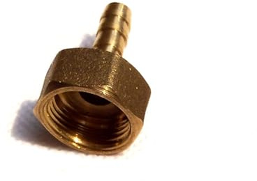 Connettore dritto in ottone per tubo flessibile in metallo, antiruggine, filettato per rubinetto, adatto per ugelli, irrigatori, rubinetti (1/2 x Φ 6 mm)