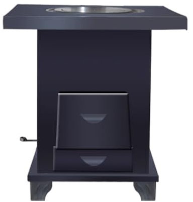 GUAWJRZDP Poêle à Bois, Poêle Combustion Bois, Acier laminé à Froid, Support Fixe/Roue Universelle Mobile/Plaque latérale étendue, for Pique-Nique en Plein air de 2 à 3 Personnes, Camping, Voyage (Si