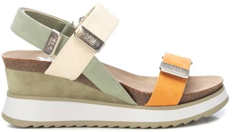 XTI - Sandalia Mujer Verde - Calzado Cómodo y Versátil - Moda casual - Modelo 14282204 (Talla 38)