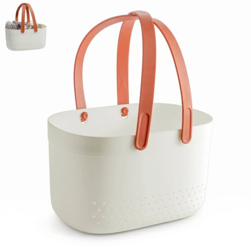 Cestas De Almacenamiento De Plástico Con Asas, Cesta Portátil Para Ducha, Cesta De Almacenamiento De Plástico Para Ducha, Organizador De Contenedores Para Baño