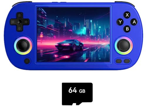 NULA RG40XX H Retro Handheld Game Console, Built in 4800+Games 64G with RGB Lighting, 4.0-inch IPS Screen Linux System Arcade ARM Cortex-A53, Support Bluetooth 5GWIFI Battle