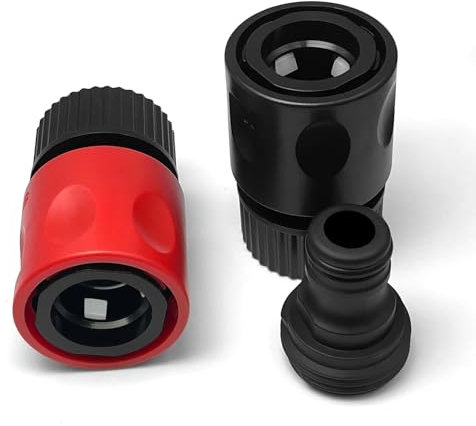 EAOENLS Außenbordmotor Quick Connect Flush Kit, Ersatz Flush Adapter Kompatibel mit Yamaha und Honda Außenbordmotoren, Schwarz & Rot
