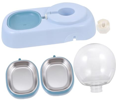SUPVOX Distributeur Deau pour Animaux De Compagnie avec Distributeur – Abs Et Acier Inoxydable Bol Automatique Grand Espace De Rangement Nettoyage Facile Idéal pour Les Chats