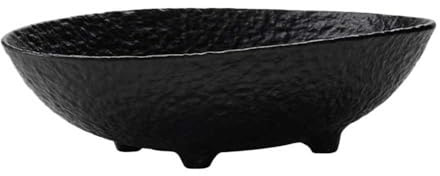 ZKALQECNF Fruteros Frutero de cerámica, frutero cuadrúpedo, frutero Ovalado, Utilizado for decoración de encimeras de Cocina o Mesa de Comedor Cesta De Frutas(Negro)