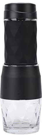 RASTKY Macchina Portatile Manuale, Caffettiera Manuale Manuale da Viaggio Compatibile con il Terreno e Capsula per Cialde da Esterno da Campeggio Bianca (BLACK)